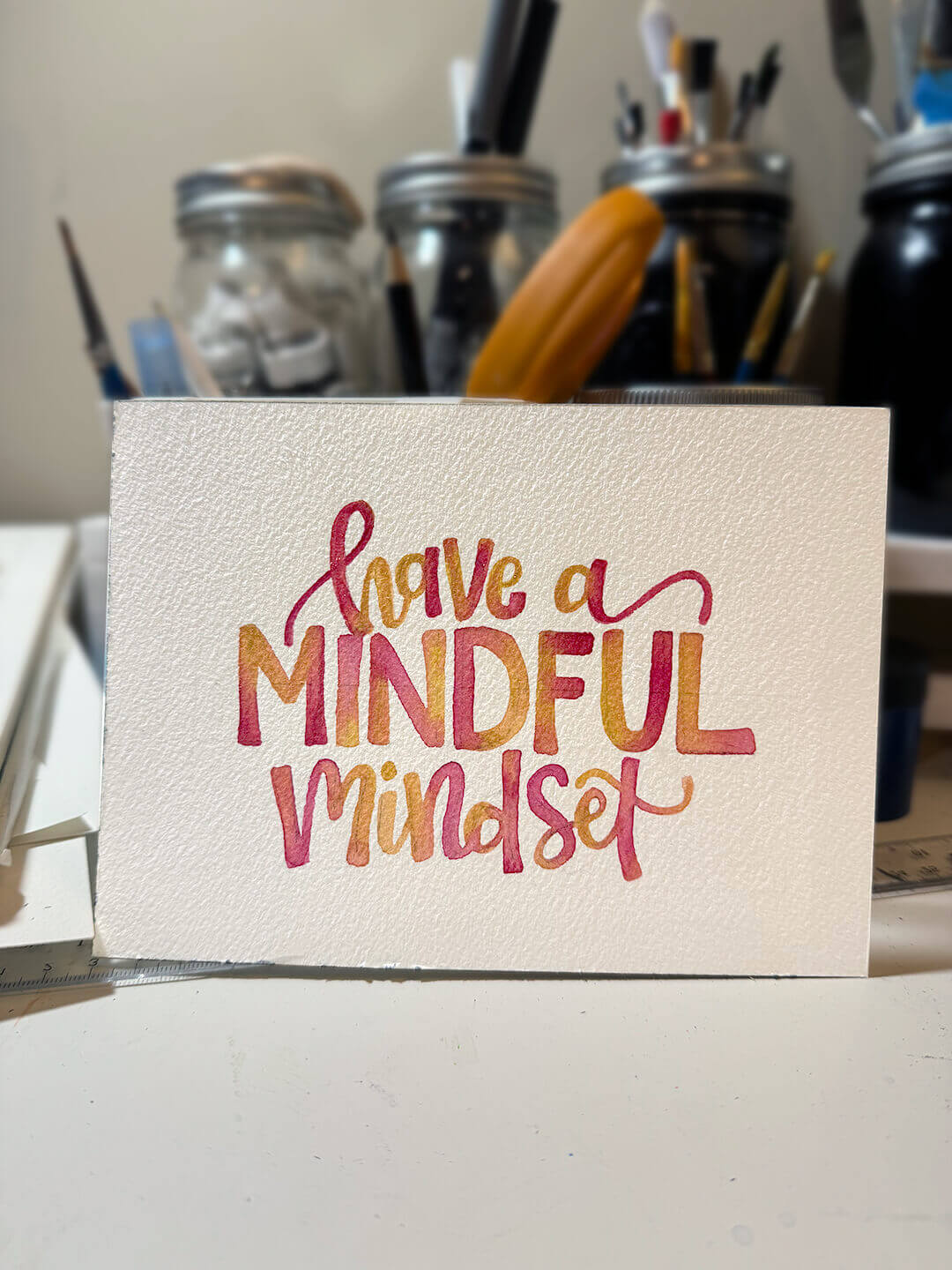 Wellbeing Watercolor Painting: Have a mindful mindset