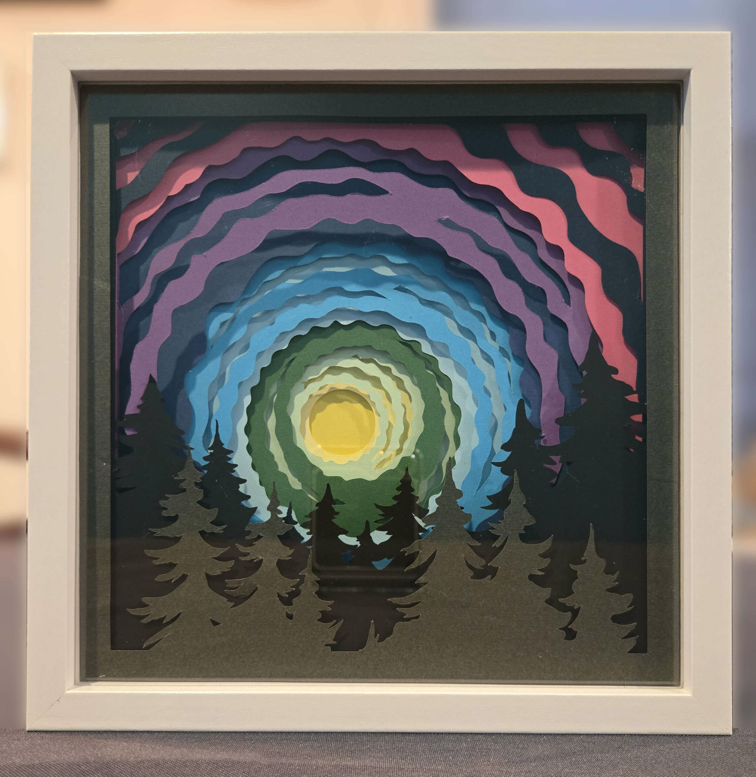 Northern Lights Shadow Box